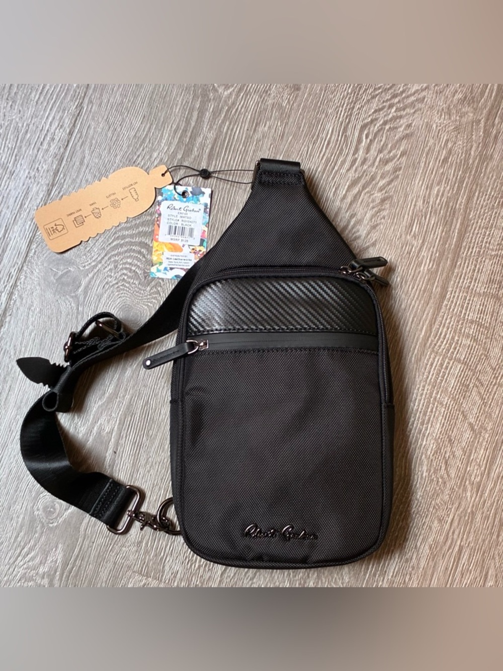 Robert Graham MATSO Black Sling Bag Crossbody NWT